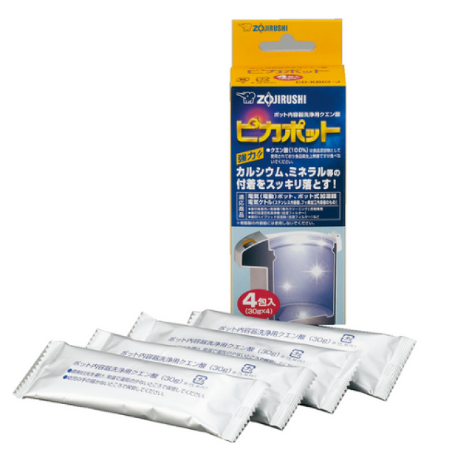 ポット内容器洗浄用クエン酸 ピカポット 4包入り   品番：CD-KB03   色柄：J（クエンサン（４ポウイリ））