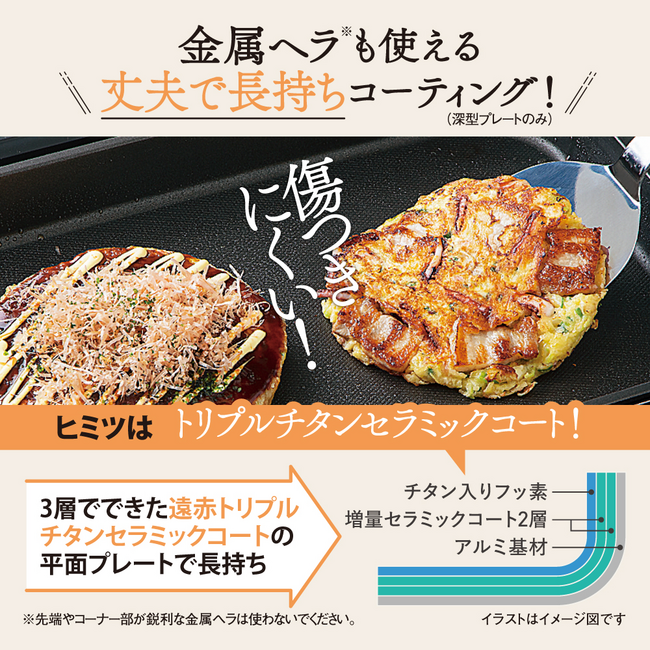 象印マホービン(ZOJIRUSHI) ホットプレート 2枚タイプ やきやき 焼肉+深型平面 ブラック EA-KF20-BA 