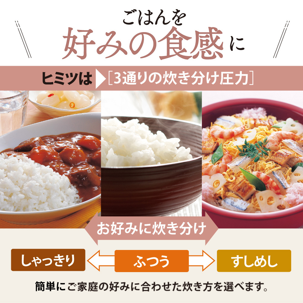 小容量圧力IH炊飯ジャー 極め炊き 3合 品番：NP-RN05 色柄：BA