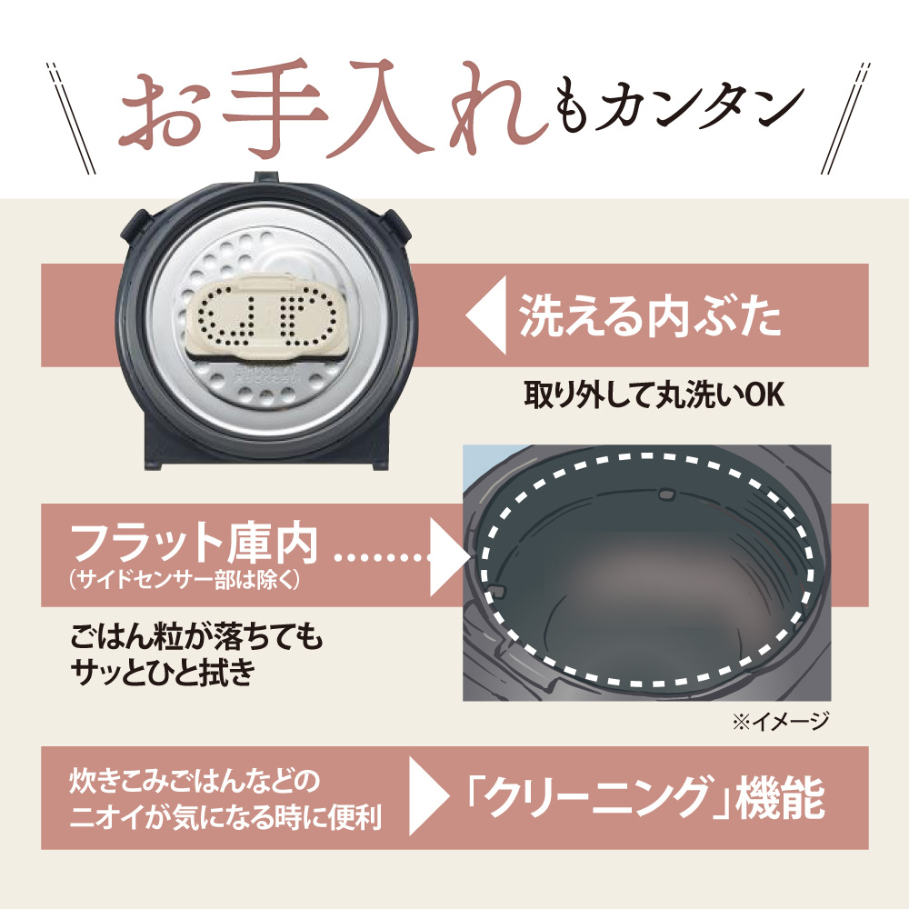 小容量圧力IH炊飯ジャー NP-RN05 BA（ブラック）