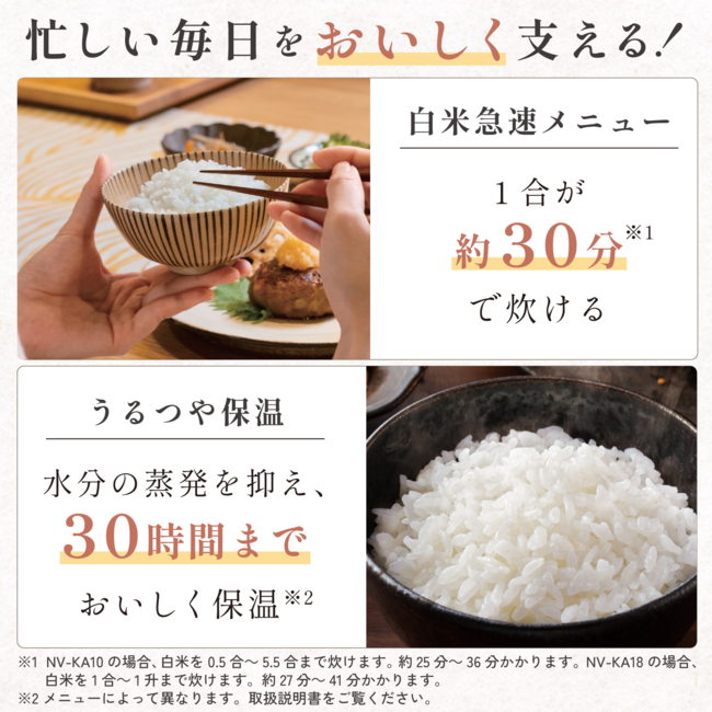 IH炊飯ジャー NV-KA18 BA（ブラック）