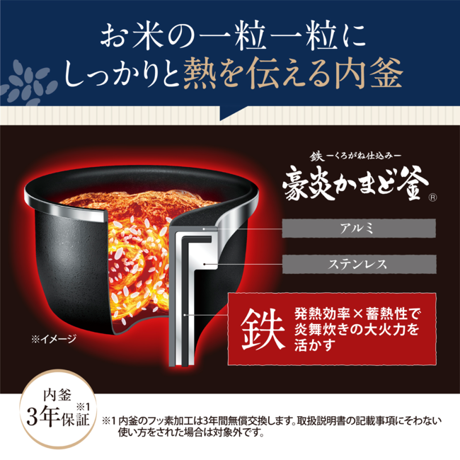 小容量圧力IH炊飯ジャー 炎舞炊き NW-UU07 BZ(黒)