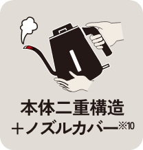 転倒湯もれ防止構造 ※1 ※2