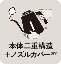 転倒湯もれ防止構造 ※1 ※2