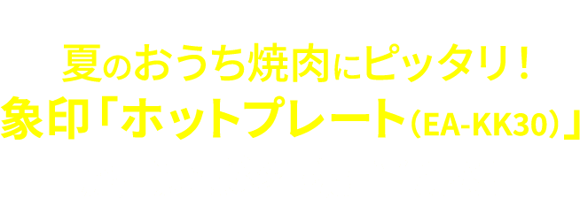 会員登録&5,500円（税込）※以上ご購入で夏のおうち焼肉にピッタリ！象印「ホットプレート（EA-KK30）」が抽選で3名様に当たる！