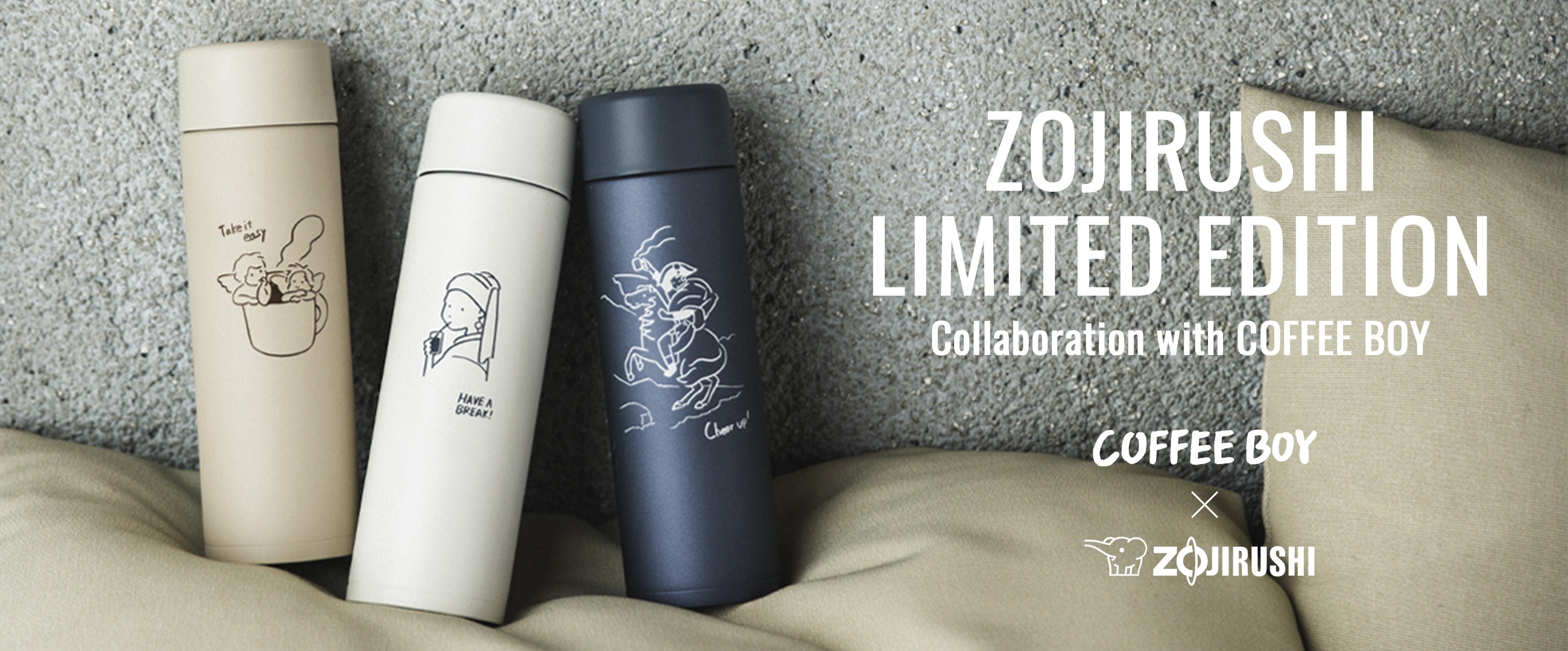 【ZOJIRUSHI LIMITED EDITION】 Collaboration with COFFEE BOY ［COFFEE BOY × ZOJIRUSHI］